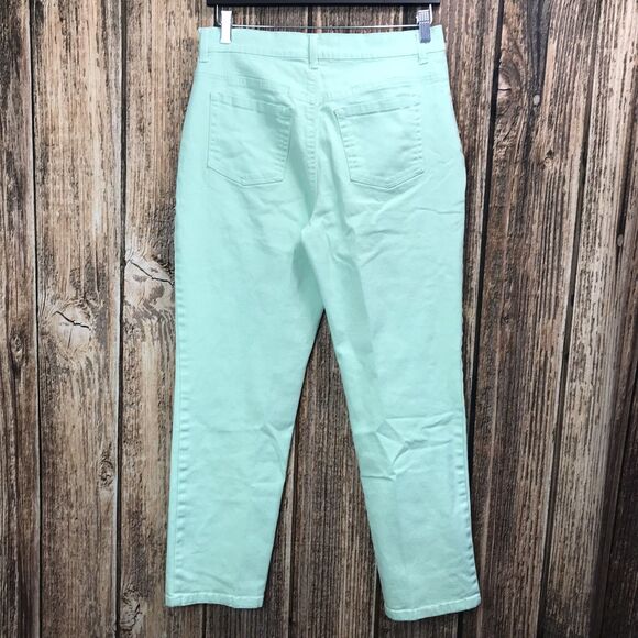 Gloria Vanderbilt Denim Jeans ~ Sz 12 ~ Green ~ High Rise ~ 27" Inseam - Picture 5 of 7